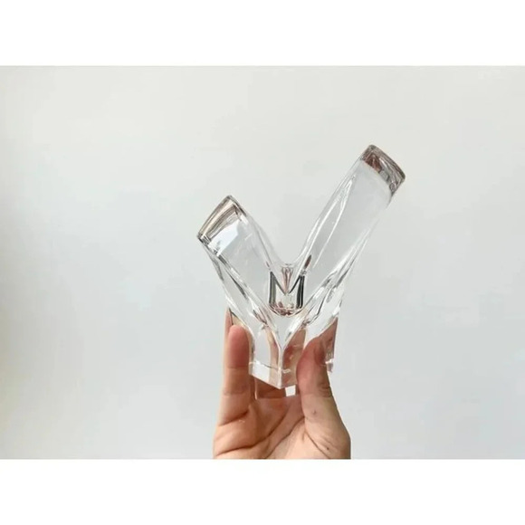 Art Deco Set of 2 Mikasa Glass Crystal Candle Stick Holders - Picture 3 of 7